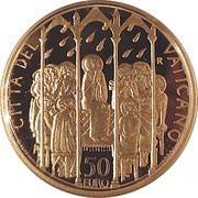50 Euro - Benedictus XVI The Sacraments of Christian Initiation - Confirmation, Vatican City, 2006 reverse image