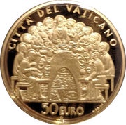 50 Euros - Benedictus XVI The Sacraments of Christian Initiation - The Eucharist, Vatican City, 2007 reverse image