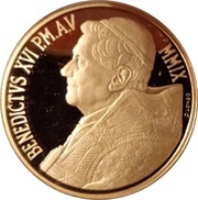 50 Euro - Benedictus XVI Masterpieces of Sculpture - The Good Shepherd - Laocoon group, Vatican City, 2009 reverse image