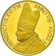 50 Euros - Benedictus XVI 10 Years of Vatican Euro obverse image