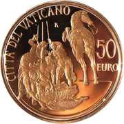 50 Euro - Benedictus XVI Restoration of the Pauline Chapel, Vatican City, 2012 reverse image