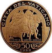 50 Euros - Pope Francis Renaissance Popes - 500th Anniversary of the Death of Pope Leo X, Vatican City, 2013 reverse image
