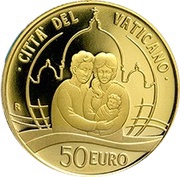 50 Euros - Franciscus Family, Vatican City, 2019 reverse image