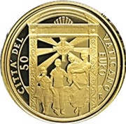 50 Euro - Franciscus Migrants, Vatican City, 2020 reverse image