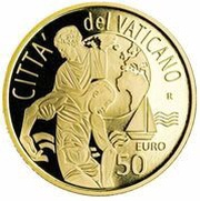 50 Euro - Franciscus Immigration, Vatican City, 2023 reverse image