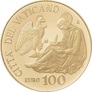 100 Euros - Franciscus Saint John, Vatican City, 2017 reverse image