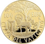 100 Euros - Franciscus Sacrosanctum Concilium, Vatican City, 2018 reverse image
