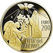 200 Euros - Franciscus The Archangels: Gabriel, Vatican City, 2020 reverse image