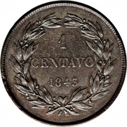 1 Centavo, Venezuela, 1843-1852 reverse image