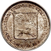 ¼ Bolívar obverse image