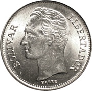 1 Bolívar, Venezuela, 1989-1990 reverse image