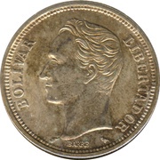 2 Bolívares, Venezuela, 1960-1965 reverse image