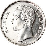 2 Bolívares, Venezuela, 1989-1990 reverse image