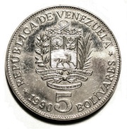 5 Bolívares obverse image