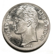5 Bolívares, Venezuela, 1989-1990 reverse image