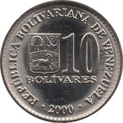 10 Bolívares magnetic obverse image