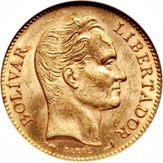 20 Bolívares, Venezuela, 1879-1912 reverse image