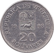 20 Bolívares obverse image