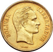 100 Bolivares, Venezuela, 1886-1889 reverse image