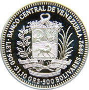 500 Bolívares Battle of Matasiete obverse image