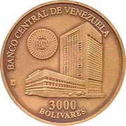 3000 Bolívares Casa de la Moneda de Maracay obverse image