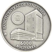 6000 Bolívares Casa de la Moneda de Maracay obverse image