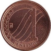 1 Céntimo reverse image