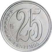 25 Céntimos Declaration of Independence, Venezuela, 2010 reverse image