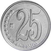25 Céntimos Signing of Independence reverse image