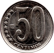 50 Céntimos, Venezuela, 2007-2012 reverse image