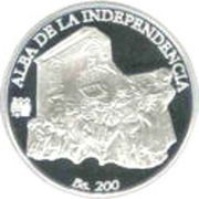 200 Bolívares Independence; Silver reverse image