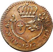 ¼ Real - Carlos IV/Fernando VII Royalist coinage obverse image
