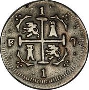 1 Real - Fernando VII Royalist coinage reverse image