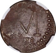 ½ Real - Fernando VII Royalist coinage reverse image