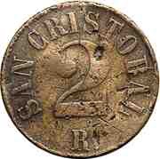 2 Reales San Cristobal reverse image
