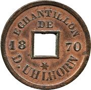 1 Cash - Tự Đức Thông Bảo; pattern; copper reverse image