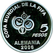 5 Pesos FIFA World Cup Germany 2006, Argentina, 2003 reverse image