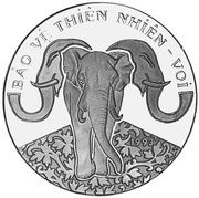 100 Đồng Elephant, Vietnam, 1993 reverse image