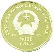 5000 Đồng Year of the Snake obverse image