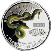 10 000 Đồng Year of the Snake, Coloured reverse image
