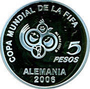 5 Pesos FIFA World Cup Germany 2006 reverse image