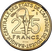 25 Francs CFA FAO; Essai obverse image