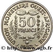 50 Francs CFA non magnetic; Essai reverse image