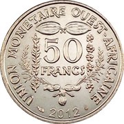 50 Francs CFA magnetic reverse image