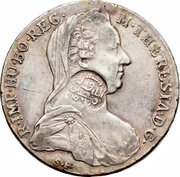 1 Riyal - Munassar 10mm Countermark obverse image
