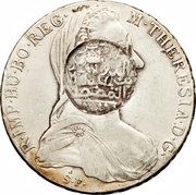 1 Riyal - Munassar 15mm Countermark obverse image