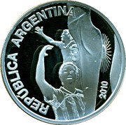 5 Pesos FIFA World Cup South Africa 2010 obverse image