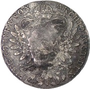 1 Riyal Countermark, Yemen, 1780 reverse image