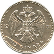 10 Dinara - Aleksandar I reverse image