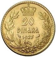 20 Dinara - Alexander I Pattern reverse image